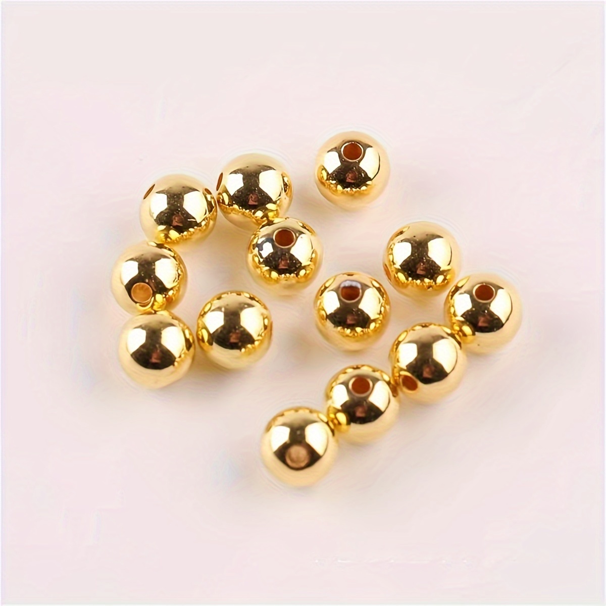 5Mm Gold-Plated Round Beads for Bracelet and Necklace Making